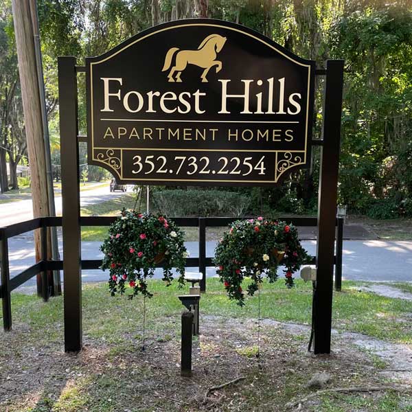Forest Hills Apartment Homes entrance sign.