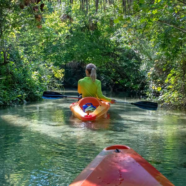 kayaking in florida springs.